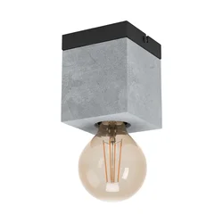 EGLO Plafonjera PRESTWICK 3 E27 9 cm crna/beton 43595