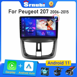 Srnubi 2 Din Android 11 for Peugeot 207 CC 207CC 2006 – 2015 Car Radio Multimedia Player Carplay Auto Stereo GPS DVD Head Unit