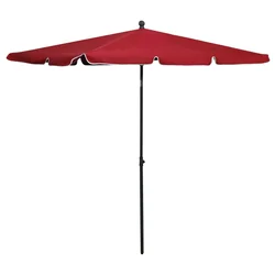 Vrtni suncobran sa šipkom 210 x 140 cm bordo