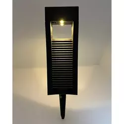 LED solarna lampa 2xLED/1,2V 200 mAh IP44 crna
