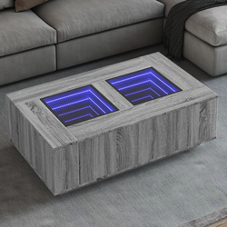 Stolić s beskonačnim LED svjetlima boja hrasta 116x69x40 cm