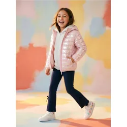Sinsay - Kvitovana puffer jakna sa kapuljačom - pastelno roze