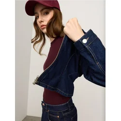 Sinsay - Teksas jakna sa rajsferšlusom, slim fit kroj - steel blue