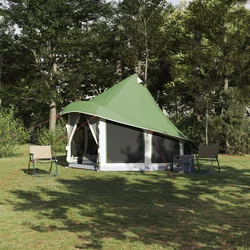 Tipi šator s krovom s pohranom Zelena 404 x 370 x 270 cm taft