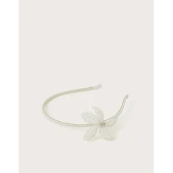 Monsoon Rajf za devojčice Pearly Flower, Beli