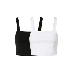 Urban Classics Top, bela, črna