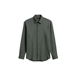 Kleidermafia Srajca Regular Fit Cotton Shirt - Green zelena