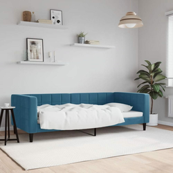 Dnevni krevet plavi 90 x 200 cm baršunasti
