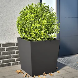 Vrtne sadilice 2 kom crne 50 x 50 x 50 cm čelične