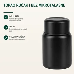 Castelli Termo posuda za hranu Chilli, 500 ml, Crna