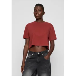 Womens short oversized t-shirt 2-pack white+rusty