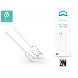 USB / USB-C kabel Smart, 2.1A, 2m, bel, Devia