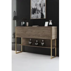 Hanah Home Komoda Luxe, 120x80x30 cm, Orah-zlatne boje