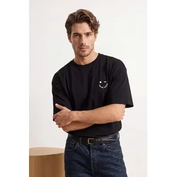 Trendyol Muška majica Tmnss26Ts00048, Crna