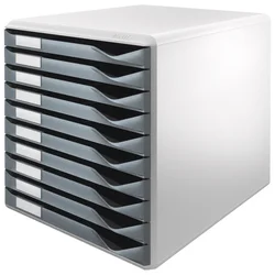 KUTIJA S 10 LADICA FORM SET LEITZ 52810089 SIVA