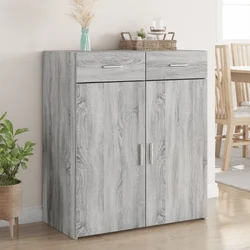 Komoda siva boja hrasta 80x42,5x93 cm od konstruiranog drva