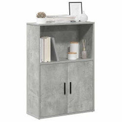 Regal za knjige boja betona 60x24x85 cm konstruirano drvo