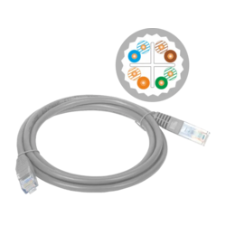 Patch kabel U/UTP kat 6A LSOH 0,5 m siv ALANTEC