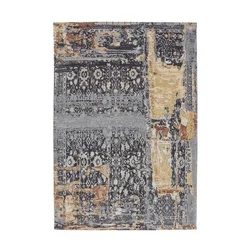 Kayoom RAVNO TKANA PREPROGA Blaze 500 Multi / Blau   155/230 cm   modra, večbarvno
