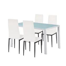 Mabel 4+1 jedilni set belo-črna