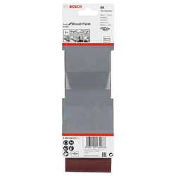 Bosch Set brusnih traka Pro X440, 75x533mm, G80, 3 komada
