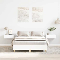 Okvir kreveta bez madraca bijeli 135x190 cm konstruirano drvo