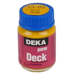 Rayher. Barva za tekstil DEKA Perm Deck 25 ml rumena