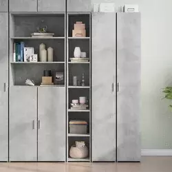 Visoka komoda boje betona 30x41x185 cm od konstruiranog drva