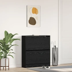 Ormar za cipele Crni hrast 80 x 21 x 87,5 cm Konstruirano drvo
