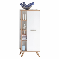Bela nizka kopalniška omarica 51x128 cm Set 923 - Pelipal