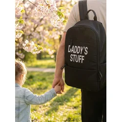Sinsay - Ranac sa podlogom za presvlačenje i natpisom Daddy’s stuff - crno