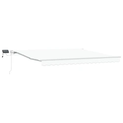 Povlačivi tende Bijela 400 × 300 cm Tkanina i Aluminij