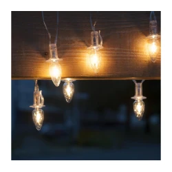 Produžni LED niz za spoljašnju upotrebu CONE FILAMENT 20xE10 14m proziran/topla bela IP44