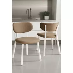 HANAH HOME Set stolica (2 dela) Toldy Cappuccino White