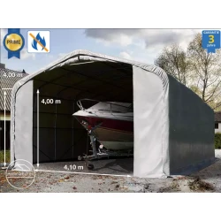 Garažni šotor 6x12 z vrati 4,1x4,0 m - PVC 720 g/m2 negorljiv