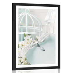 Plakat s paspartujem romantično tihožitje v vintage stilu - 40x60 no frame