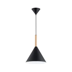 Luster na sajli FUKS 1xE27/15W/230V crna/bež