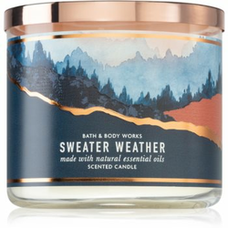 Bath & Body Works Sweater Weather mirisna svijeća s esencijalnim uljem 411 g
