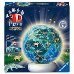 Ravensburger 3D slagalica Noćna lampa, Zemlja noću, 108 delova