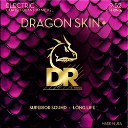 DR Strings Dragon Skin+ Coated 7 string Light 9-52 Strune za električno kitaro