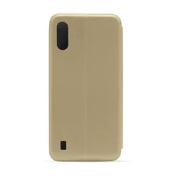 Maska za telefon ROYAL FLIP COVER za Samsung A01, Zlatna
