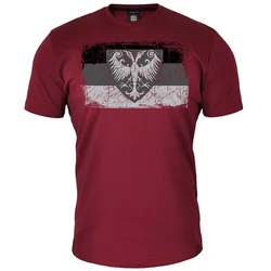 011Shop Muška majica kratkih rukava Zastava Grb Nemanjića, Bordo