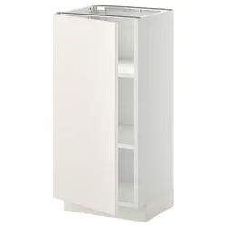 METOD Podni element s policama, bela/Veddinge bela, 40x37 cm