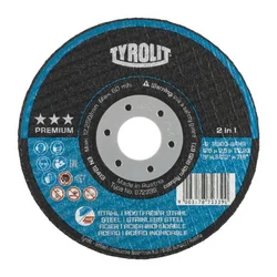 TYROLIT rezalna plošča, ukrivljena Premium***, 125 x 2.5 mm, 2v1, oblika 42