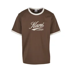 Karl Kani Majica Cursive Varsity rjava/bela