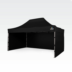 Paviljon vrtni 3x4,5m - plus 3 stene - Črna
