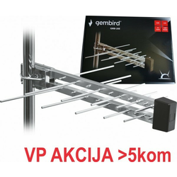 GMB-20E sa kutijom **Gembird Antena Loga UHF sa RF-Konektorom, 20elemenata, duzina 39cm, 6dB alu 381