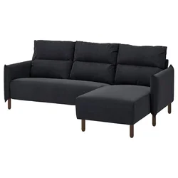 MANNARP Sofa trosed s lenjivcem, Saxemara crno-plava