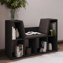 HANAH HOME Polica za knjige Livora Anthracite