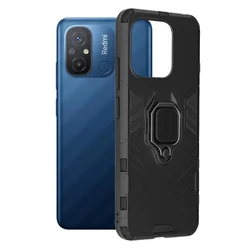 Otporna futrola Ring Armor Case za Xiaomi Redmi 12C/Redmi 11A/Poco C55 - Crna KP30088